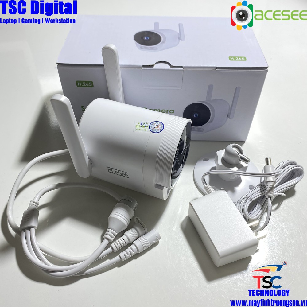 Camera IP wifi 2.0MP ACESEE AC03 Có Màu Ban Đêm Đàm Thoại 2 Chiều | Kèm Thẻ Lưu Trữ 128Gb