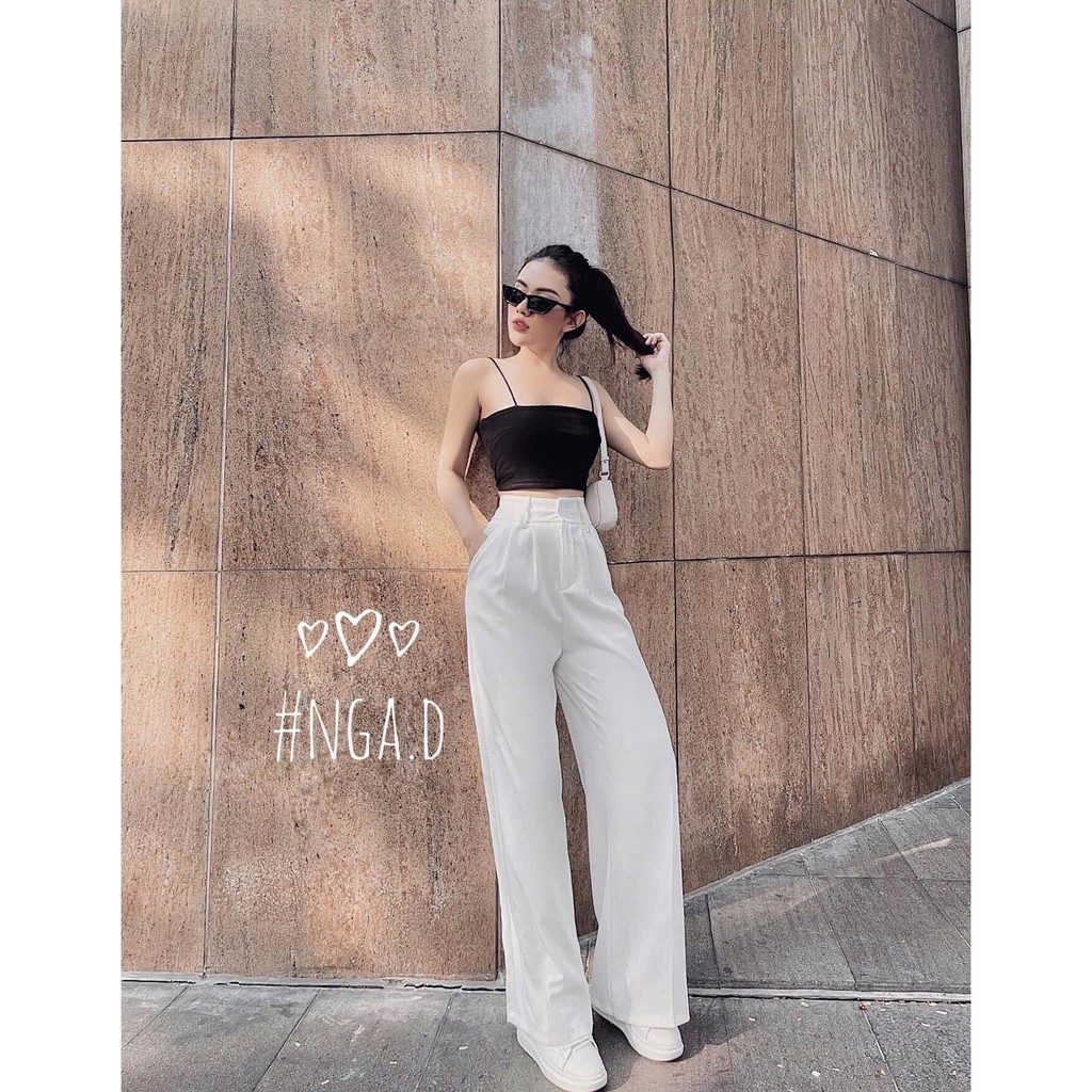 [XẢ HÀNG] Quần ống rộng suông khoá trước, chất vải ruby xuất hàn cao cấp, mặc lên tôn dáng cho các chị em | BigBuy360 - bigbuy360.vn