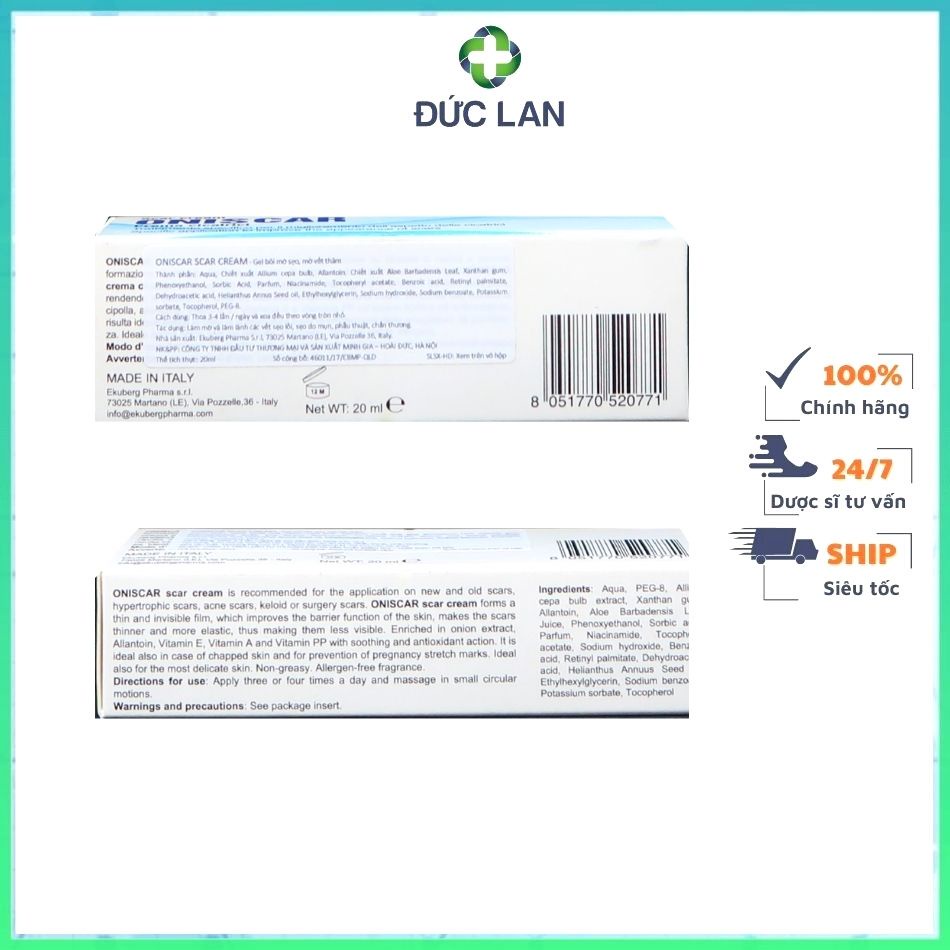 ONISCAR CREAMA CICATRICI - HỖ TRỢ LÀM MỜ VÀ LÀNH SẸO