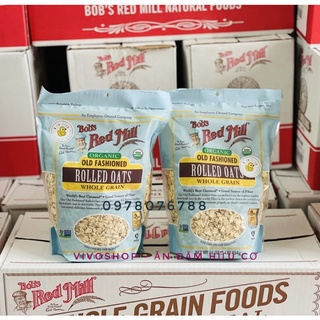 Yến mạch hữu cơ cán dẹt Bob Red Mill - Date T6.2025