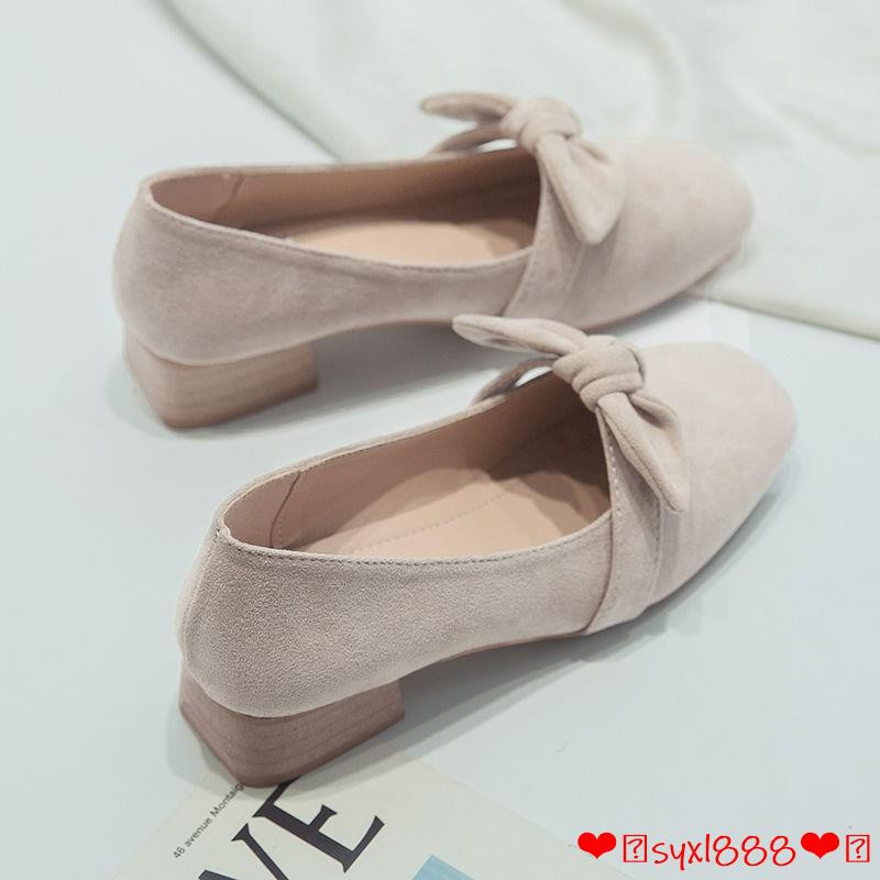 Giày Búp Bê Gót Dày Kiểu Hàn Quốc Thời Trang Mùa Xuân 2020 Cho Nữ | BigBuy360 - bigbuy360.vn