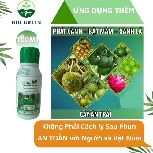 Phân bón lá hữu cơ vi sinh TSBIO ,cung cấp vi lượng cho cây, kích rễ đâm chồi, phục hồi cây suy yếu