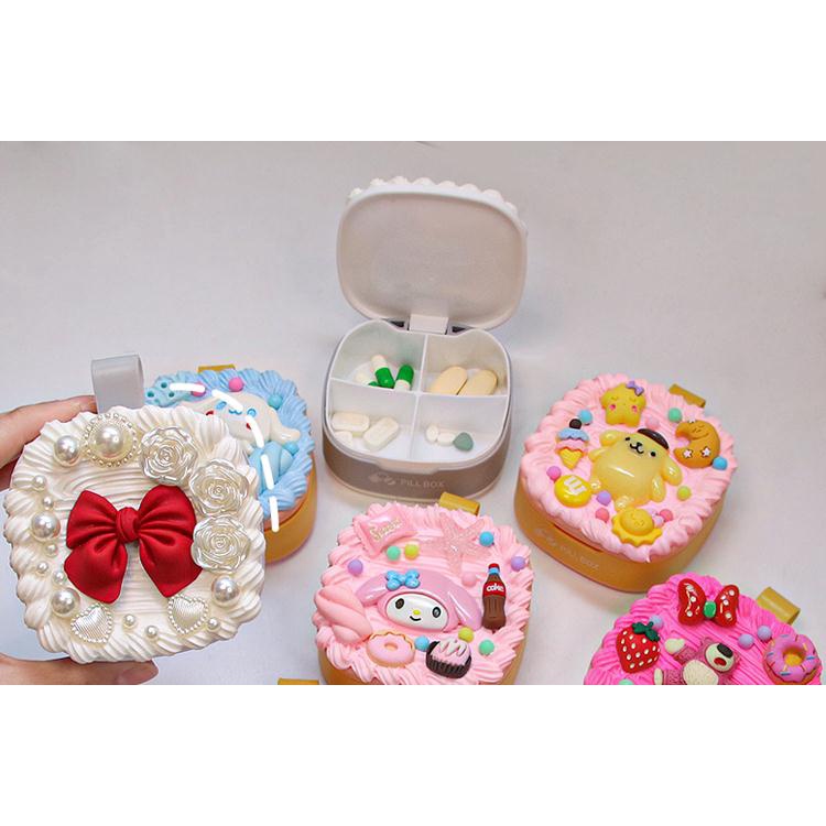 Hộp Đựng Thuốc Mini Chống Ẩm Tự Làm Họa Tiết Hoạt Hình Dễ Thương