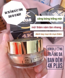 kem dưỡng trắng da nhân sâm 4k plus thái