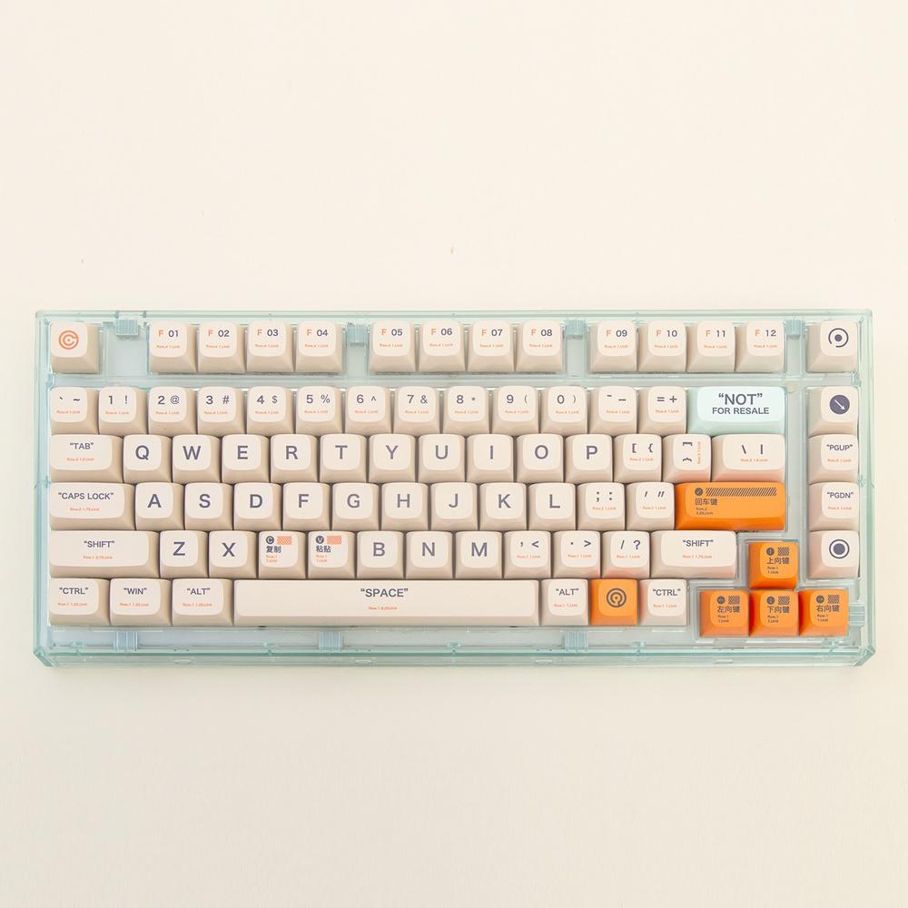 140 Phím Plastic Keycap XDA Hồ sơ retro PBT DYE SUB Bàn phím cơ học Keycaps
