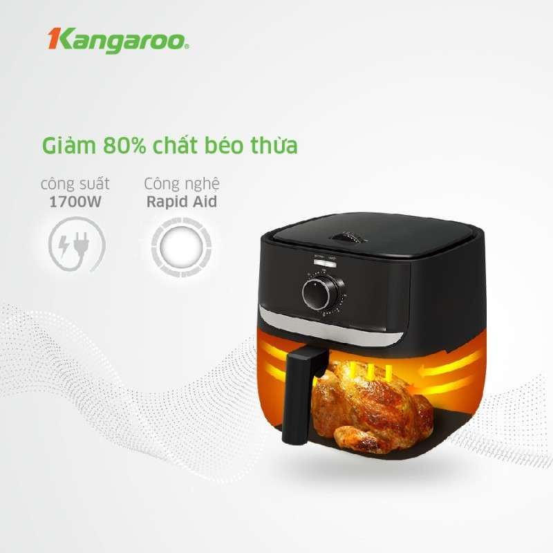 NỒI CHIÊN KHÔNG DẦU KANGAROO KG6AF1 ( 6 LÍT - 1700W )