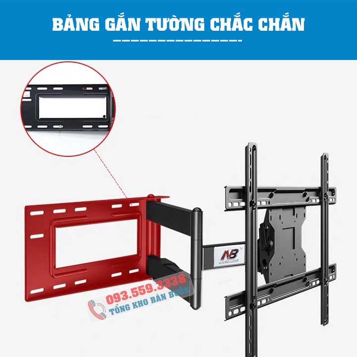 Giá Treo Tivi Xoay Vuông Góc 90 Độ NB SP2 40 - 50 - 55 - 65 - 70 Inch - Giá Treo Tivi Góc SP2 Tải Trọng 56 Kg