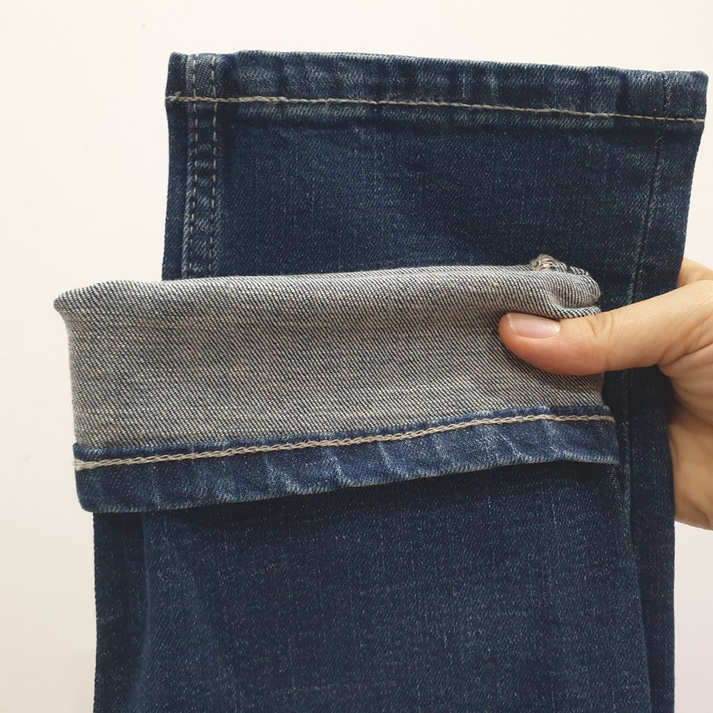Quần Jean Nam Đẹp Cao Cấp Xanh Trung VNXK KAZATA Co Giãn Quần Bò Nam Vải Không Phai