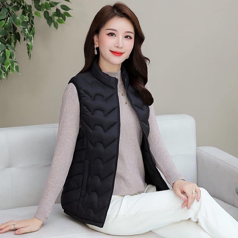 Áo Khoác Phao Nữ Trung Niên Cao Cấp - Lông Vũ Siêu Nhẹ - Siêu Ấm