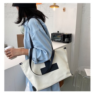 Túi vải canvas-Túi Tote nữ kích thước lớn rộng rãi để đồ tiện lợi đi học, đi làm BnB4397