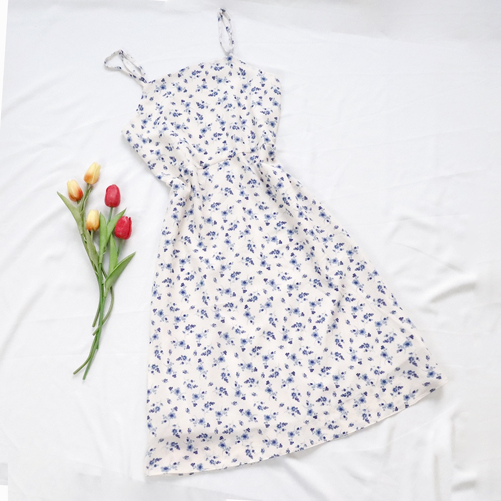 Đầm hai dây hoa nhí dễ thương Rolisa RD003