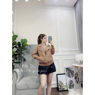Áo khoác dạ khóa cổ vest 4 màu