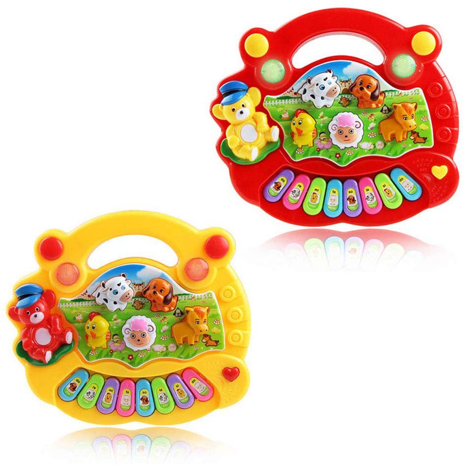 Bafada Baby Electrical Musical Piano Toy, Animal Farm Developmental MusicToys,Education And Learing Instrument Toy With Talking Sounds For Toddlers Children Kids Boys And Girls