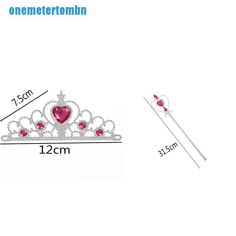 1 Bộ Vương Miện Công Chúa Pha Lê + Đũa Phép Thuật Cho Bé Gái