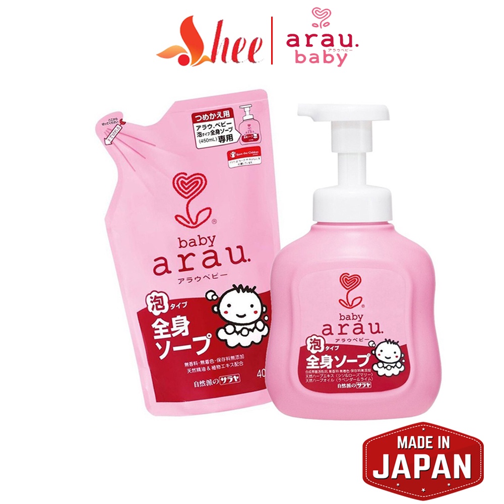 Sữa tắm gội thảo mộc Arau Baby Nhật Bản