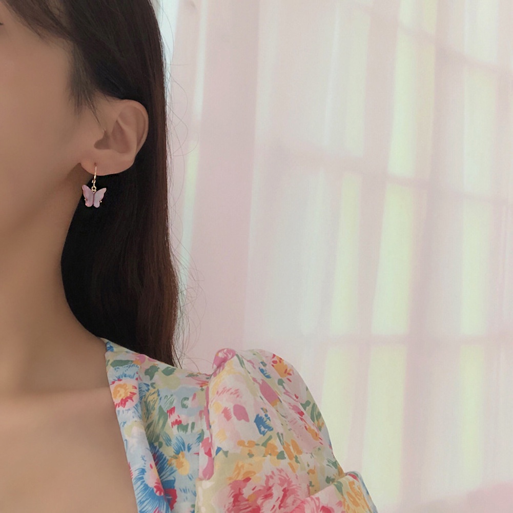 Set Bông Tai Bướm Nhiều Màu Sắc Thời Trang