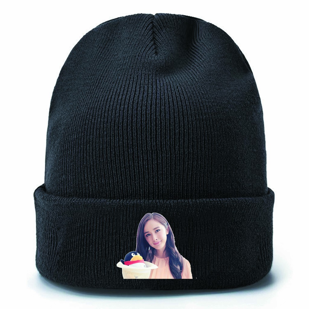 Mũ len in hình CHÂU ĐÔNG VŨ TFBOYS LỤC KHA NHIÊN nón đen idol xinh xắn