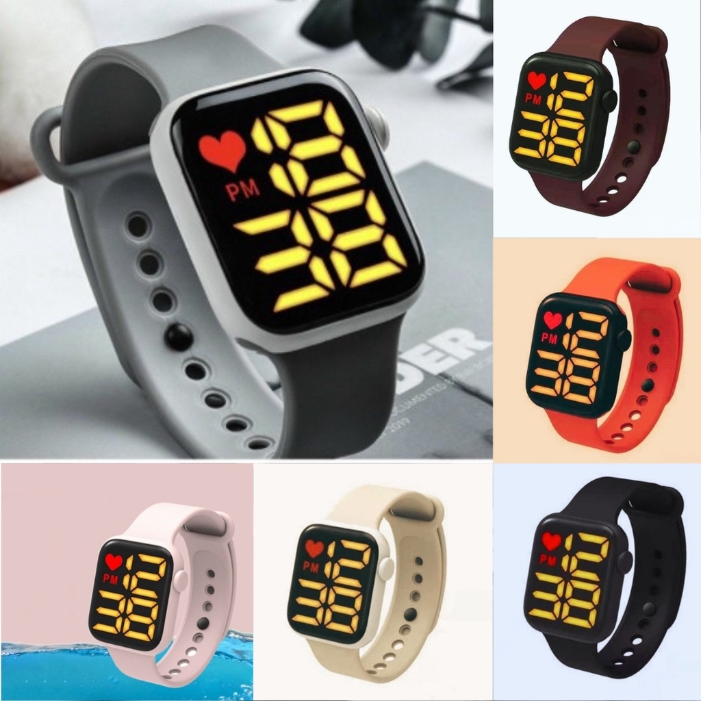 Đồng hồ điện tử SK thông minh đeo tay nam nữ unisex số nút cảm ứng dây cao su chính hãng Winsley - SIÊU HOT