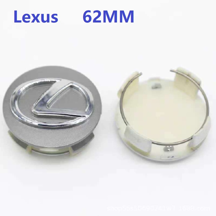 Logo chụp mâm, ốp vành la zăng bánh xe ô tô Lexus, đường kính 62mm, chất liệu nhựa ABS cao cấp