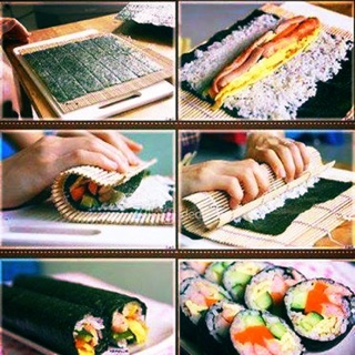 Mành tre cuộn kimpap, sushi