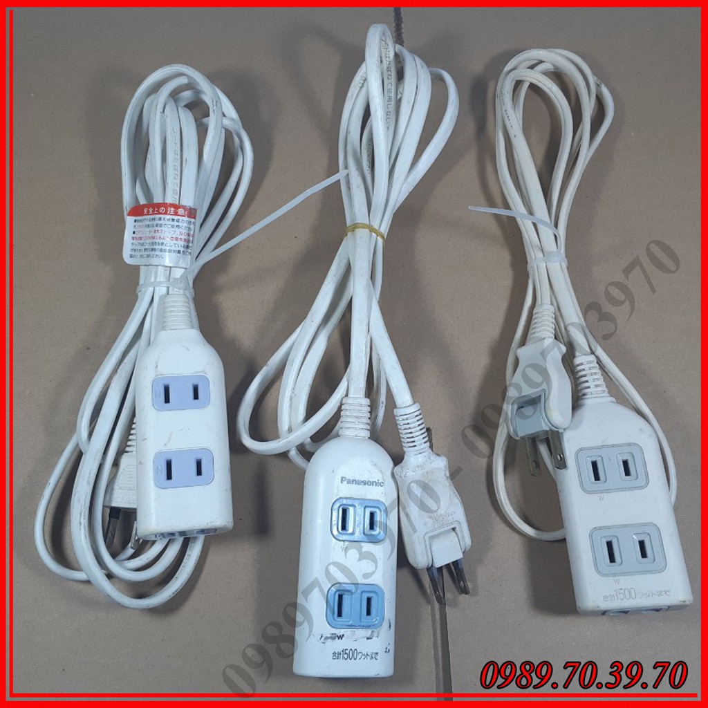 Ổ cắm điện nội địa Nhật điện 220v đã qua sử dụng phích cắm điện dẹp , 3 lỗ dây dài 3m ( sản phẩm được giao ngẫu n