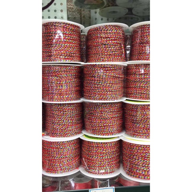 Dây chỉ ngũ sắc tết vòng tay - Dây  Tây Tạng