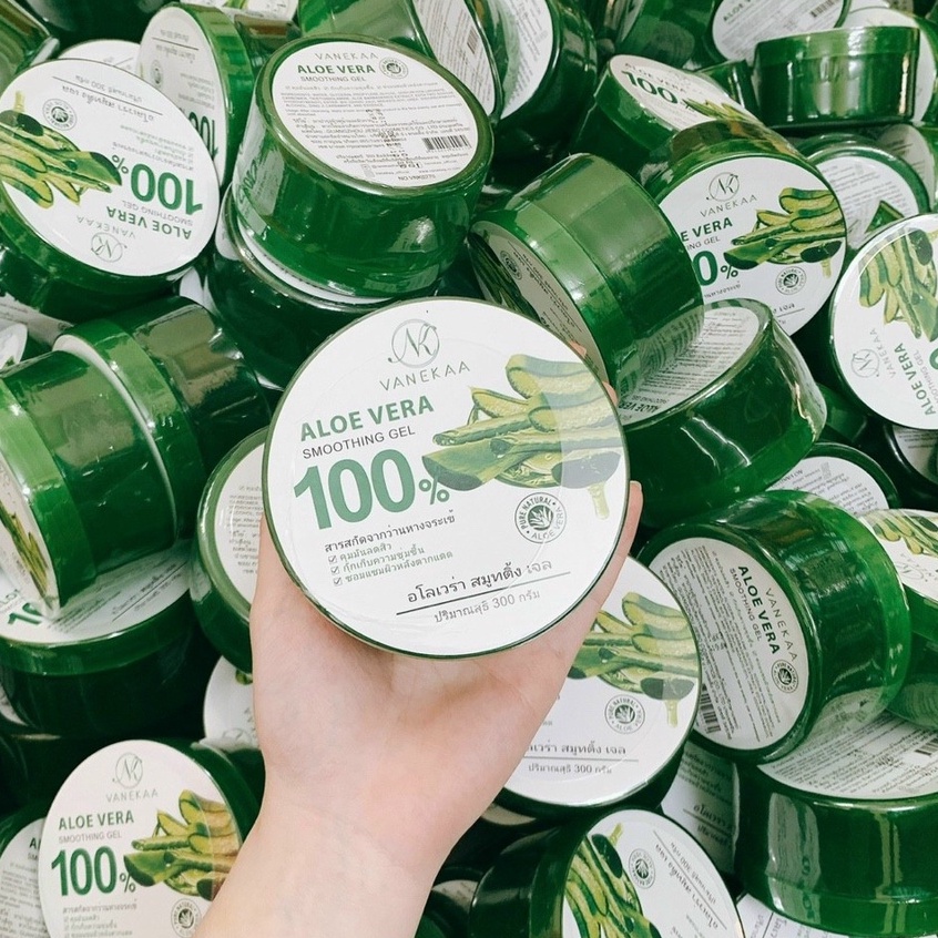 Gel nha đam dưỡng ẩm & làm mềm da, Gel lô hội 100% Aloe Vera Gel Vanekaa 300ml