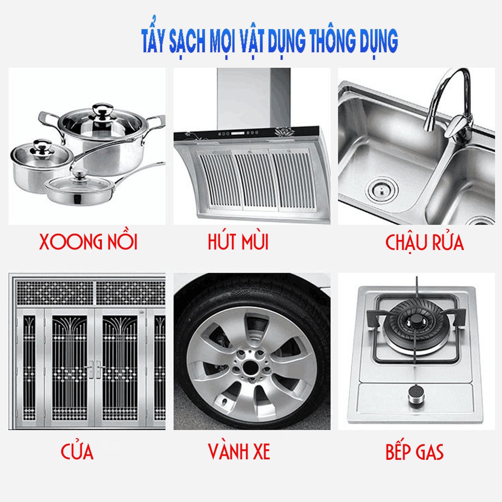 Kem tẩy rửa xoong nồi bát đũa inox kim loại Minh House