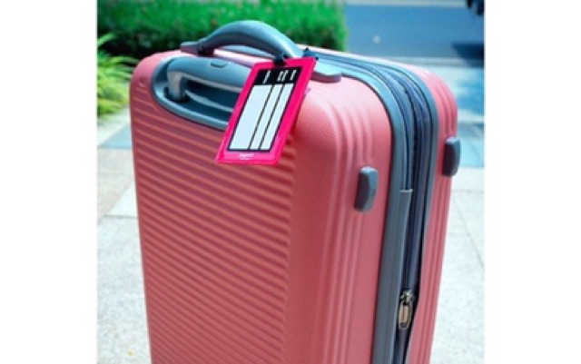 Thẻ tag hành lý vali túi xách balo Luggage Tag hình ảnh Food Hồng