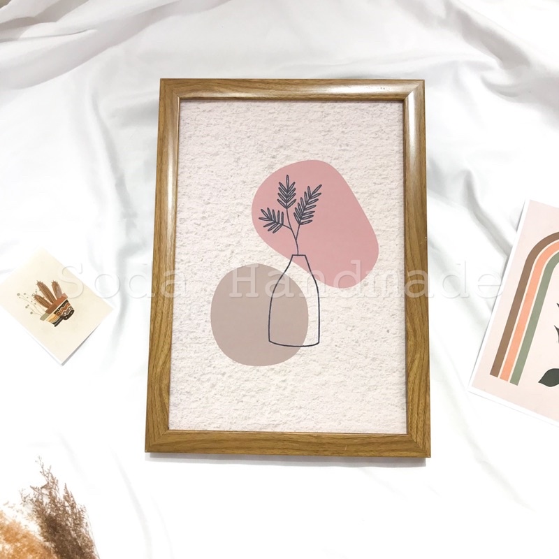 (Tặng kèm tranh)Khung ảnh phong cách Vintage Minimalism Bắc Âu Tối Giản