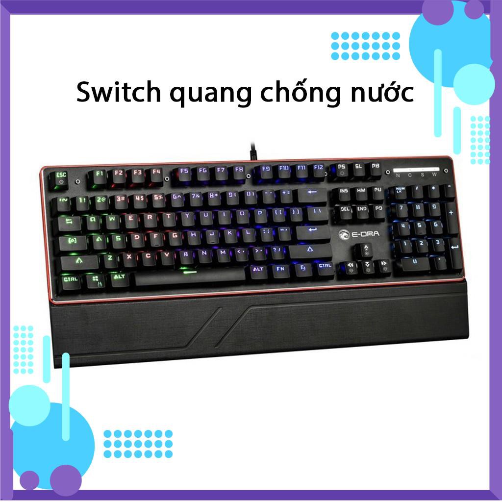 Bàn phím cơ chống nước E-DRA EK300  - Có kê tay - Led 7 màu - BH 24 tháng