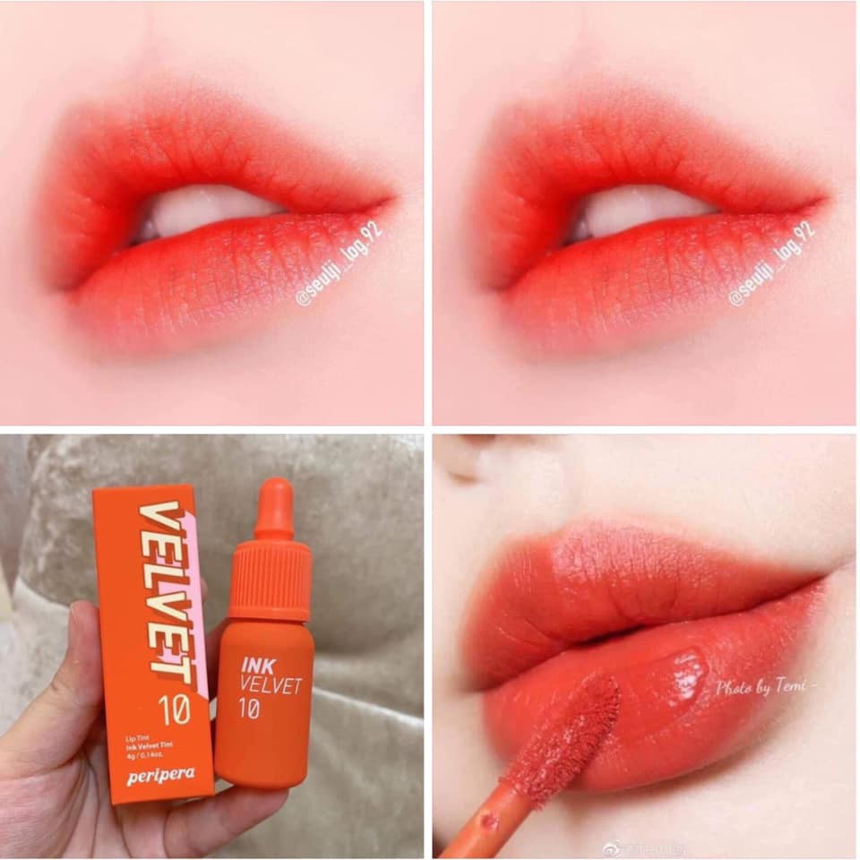 Son Ink Velvet Màu 10 - cam tươi ánh đỏ