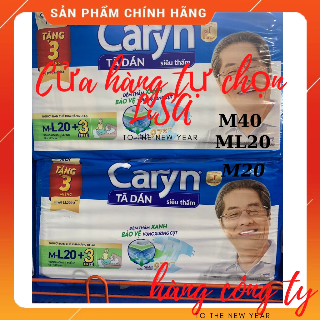 [HÀNG CÔNG TY] Tã dán Caryn người già M20 / L20 / M40