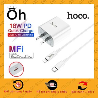 Bộ Sạc Nhanh Iphone 18W Hoco C76 New 🌈FREESHIP🌈 Hỗ Trợ Sạc Nhanh QC3.0, PD3.0 - Bảo Hành 12 Tháng