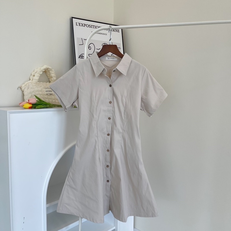 Đầm Polo Trơn Basic Sau Lưng Có Chun Co Giãn