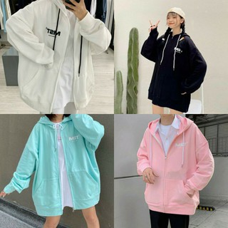 Áo Khoác Nỉ Bông Dây Kéo MISSOUT COLOR Form Rộng Unisex (Dây áo cùng màu)