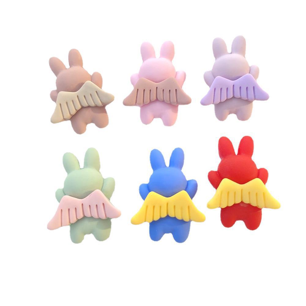 Charm (C445) slime/ Dụng Cụ Charm Trang Trí [Ko Keo &amp; Nút] Thiên Thần Thỏ &amp; Gấu - Giá 1 cái