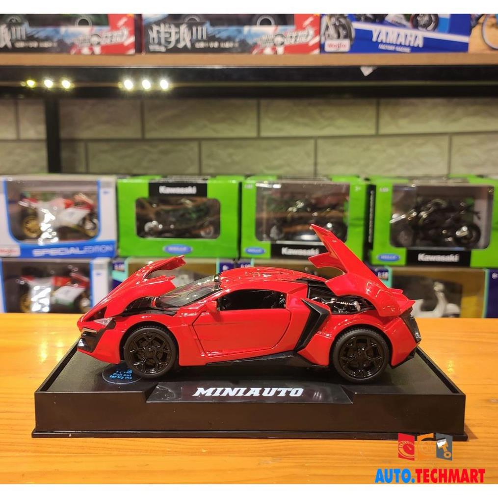 Xe mô hình hợp kim siêu xe Lykan Hypersport tỉ lệ 1:32 màu đỏ