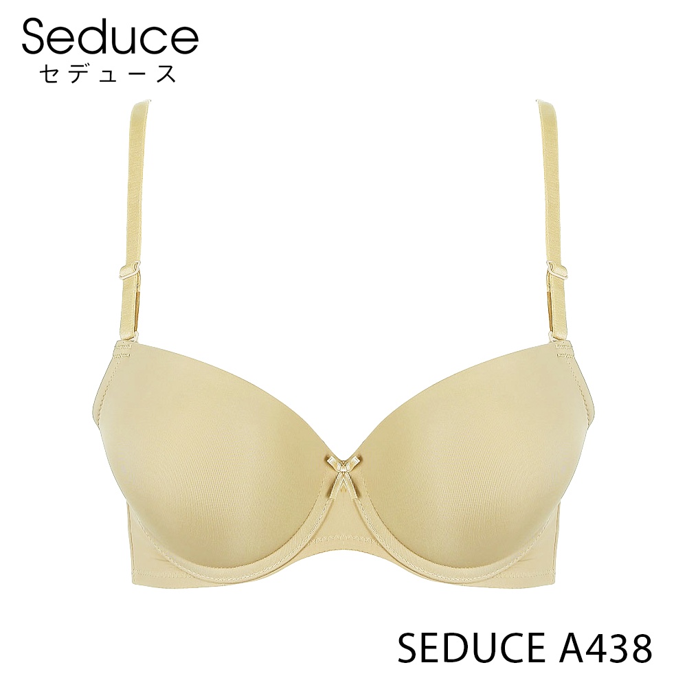 Áo Lót Nữ Trơn Mút Dày Có Gọng 3/4 Cup Seduce A438