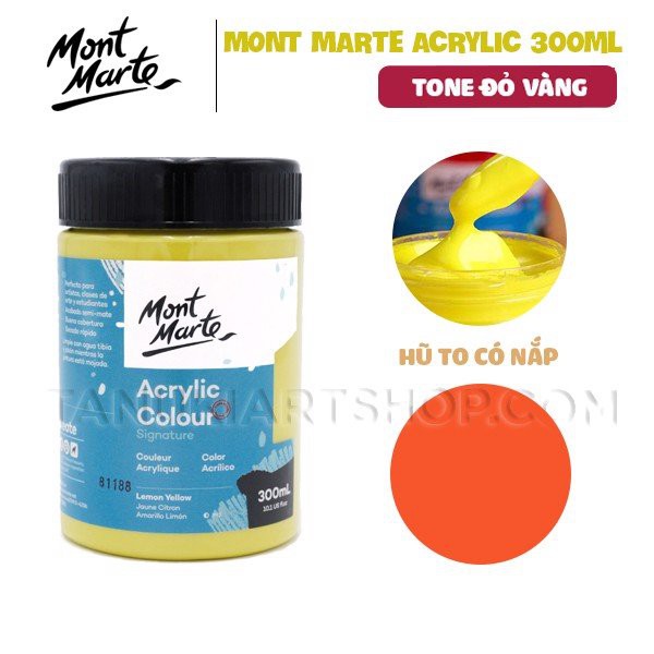 Mont Marte Acrylic 300ml tông đỏ, vàng