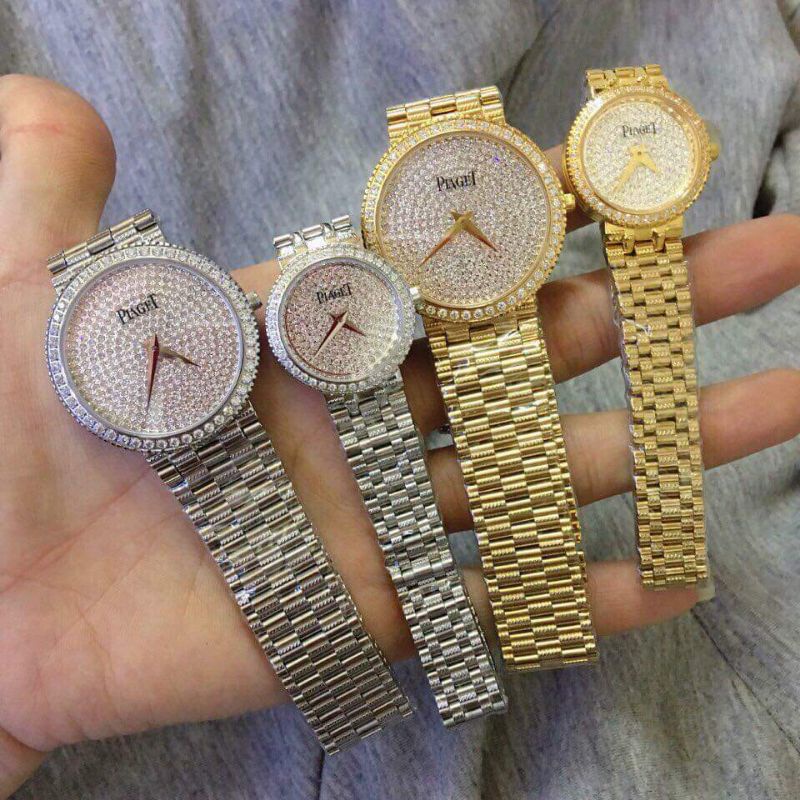 Đồng Hồ Nữ Piaget đính đá mặt tròn