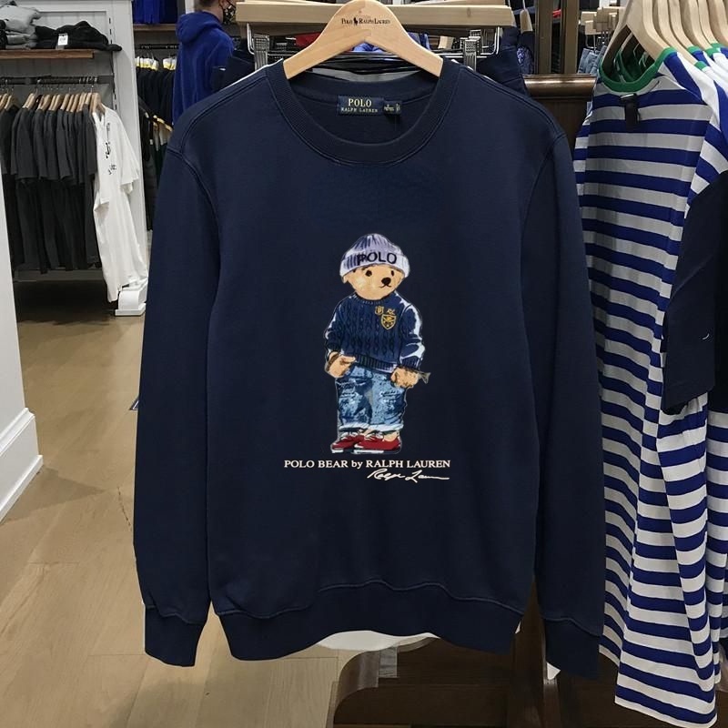 Áo Sweater Cổ Tròn In Hình Gấu Ralph Lauren Thời Trang Dành Cho Nam