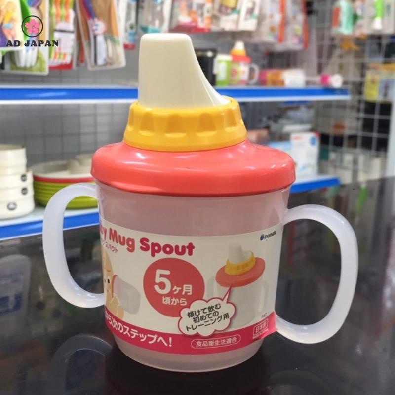 Cốc tập uống nước cho bé từ 5 tháng tuổi Baby mug Spout màu hồng hàng nội địa Nhật Bản AD37