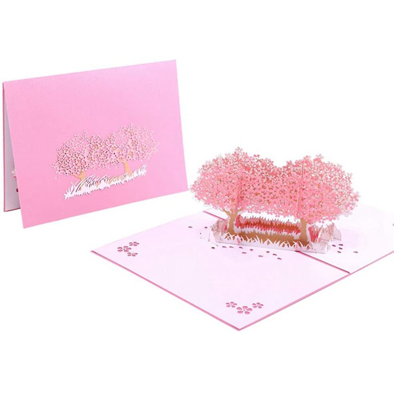 Sakura Pop-Up Card, 3D Card,Anniversary Card, Pop-Up Birthday Card