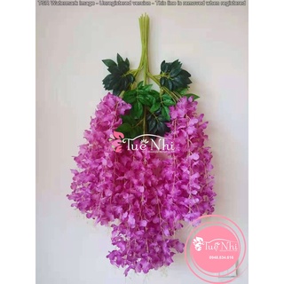 Cành Hoa Tử Đằng Giả Trang Trí ( Loại Dày Hoa,Lá) Chiều Dài 1m1 - HOA GIẢ, HOA LỤA.