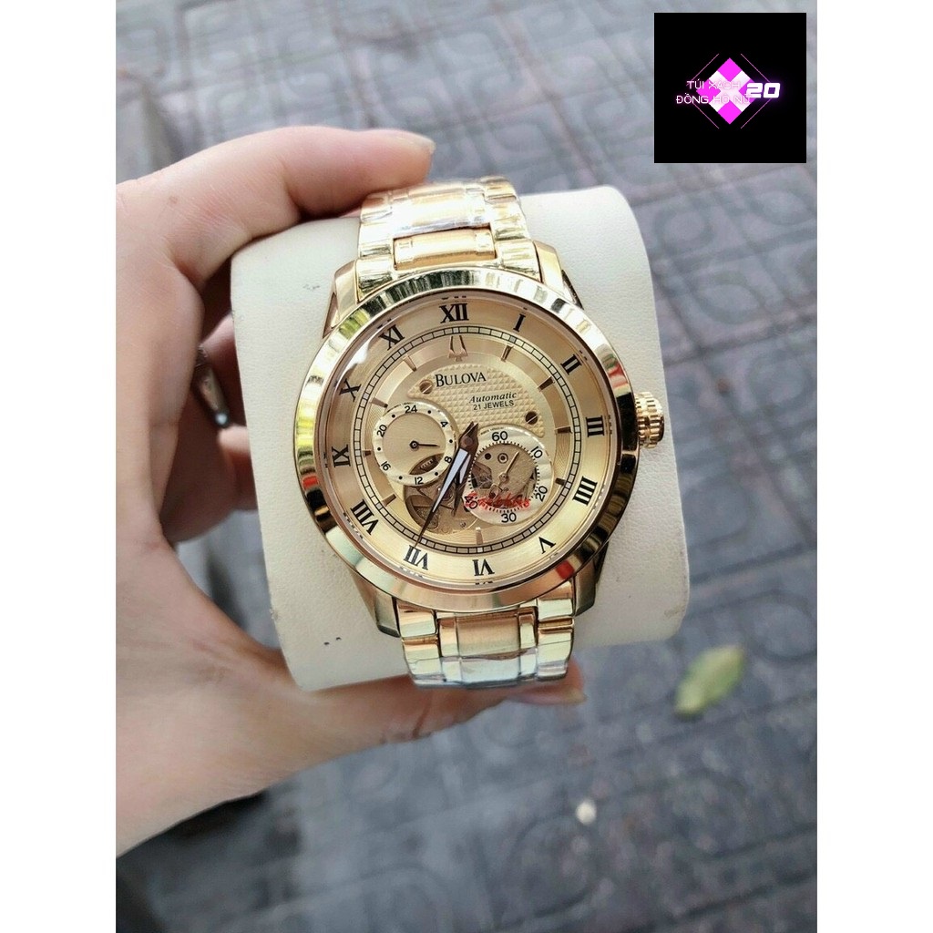 ( Sẵn 4 màu ) Đồng hồ nam BULOVA 96A119 SERIES 120 AUTOMATIC APERTURE WATCH 41MM case 42mm, 3atm