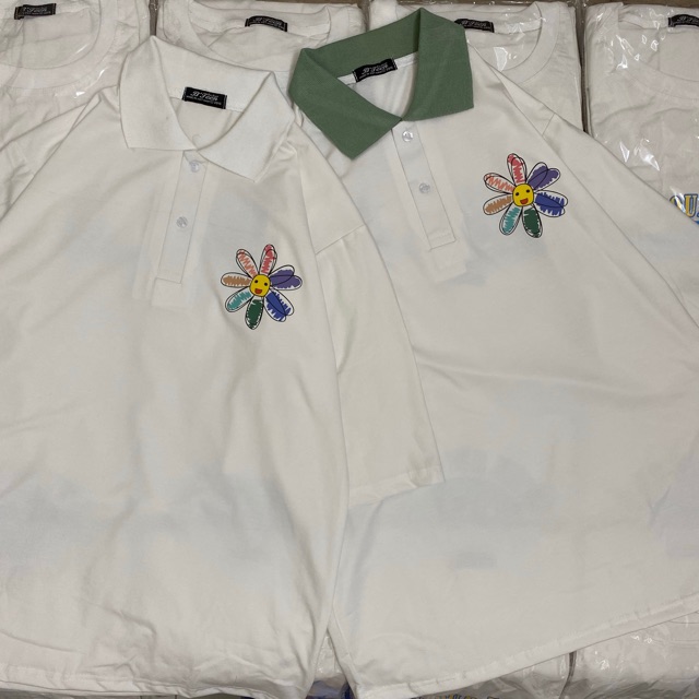 [ ẢNH THẬT ] Áo polo HOA 7 MÀU Unisex | BigBuy360 - bigbuy360.vn