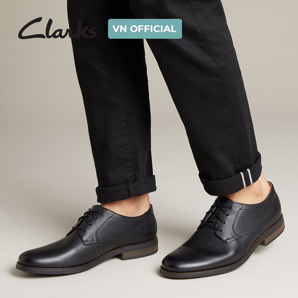 Giày Oxfords Nam CLARKS Becken Lace màu đen