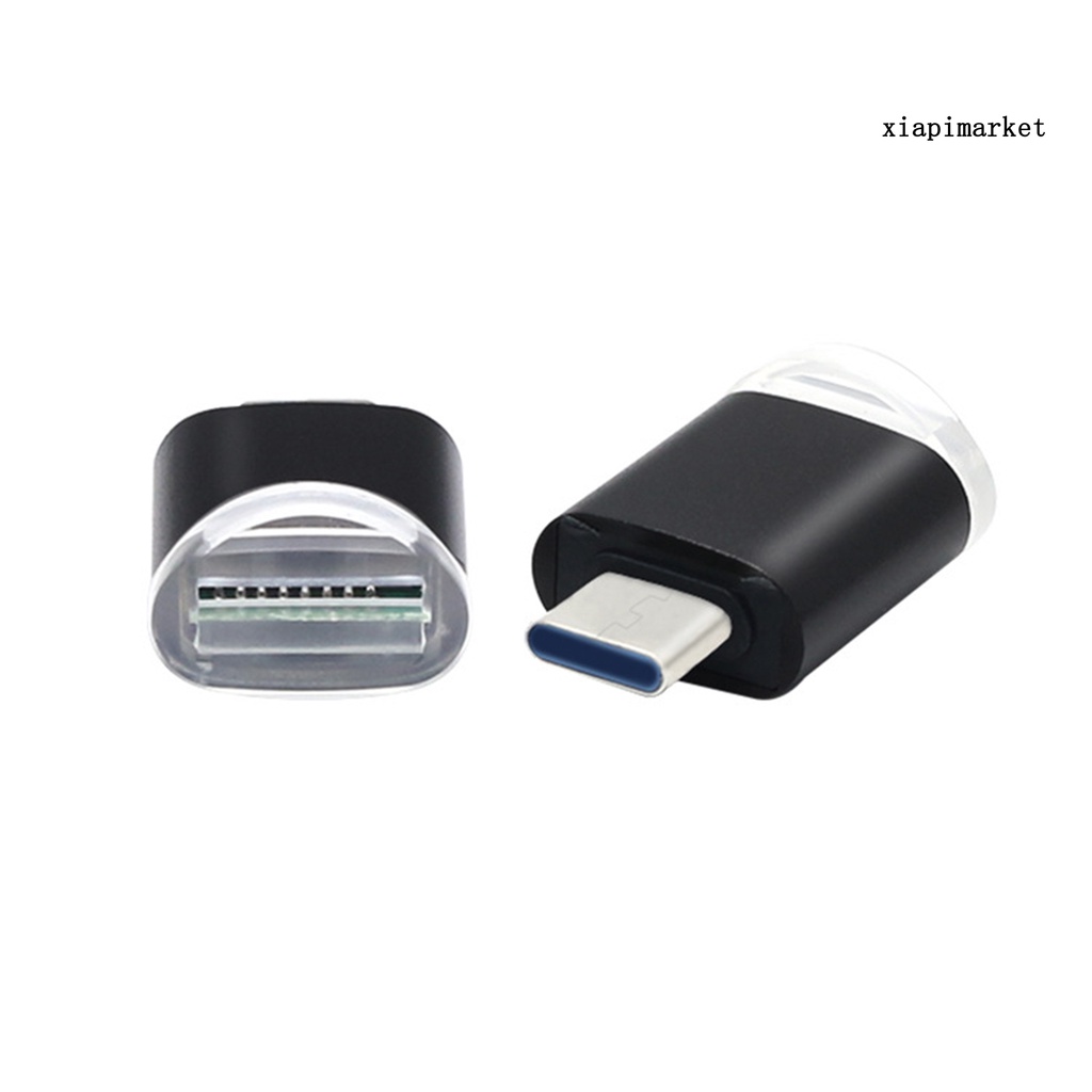 LOP_Mini Portable Type-c OTG Adapter High Speed Aluminum Alloy Memory Card Reader