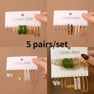 Set 6 Đôi Khuyên Tai Thời Trang Dành Cho Nữ